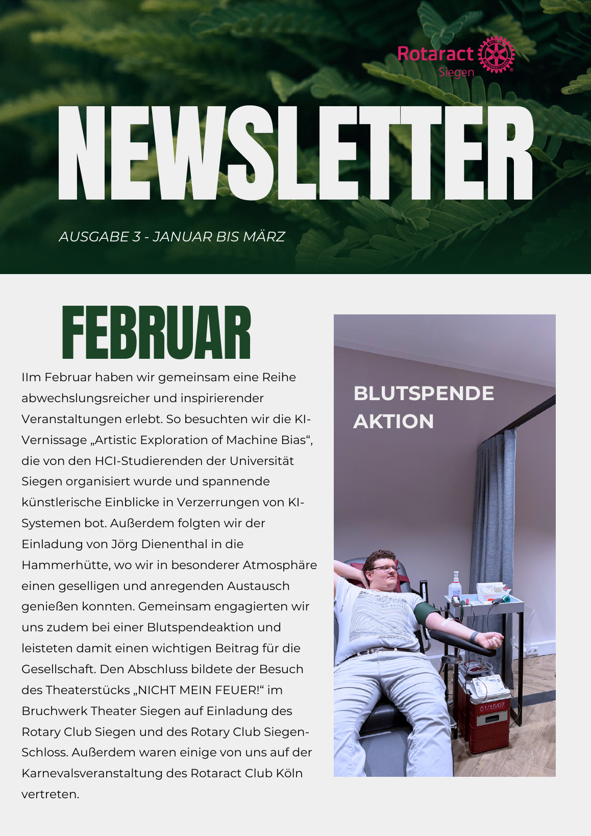 Rotaract Siegen — Newsletter Ausgabe 3 (Januar–März 2026) — Seite